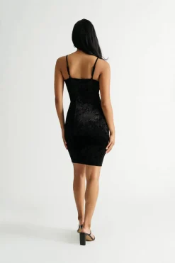 Tobi Hesperia Crushed Velvet Bodycon Midi Dress -