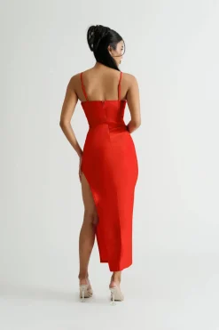 Tobi Hesperides Satin Bustier Maxi Dress -