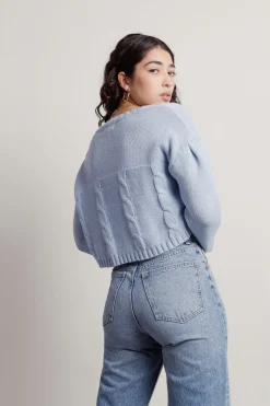 Tobi Hina Sweater Crop Top And Cardigan Set -