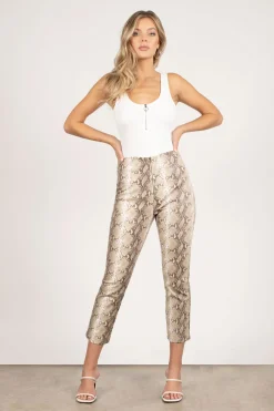 Tobi Hiss Kiss Snake Print Pants -