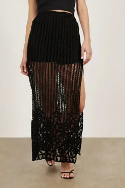 Tobi Honey Punch Ibiza High Slit Maxi Skirt -