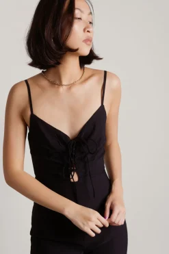 Tobi How Many More Lace Up Jumpsuit - Off White