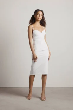 Tobi Iconic Sweetheart Back Slit Midi Dress -