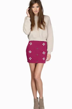 Tobi Illuminate The Sky Floral Mini Skirt -