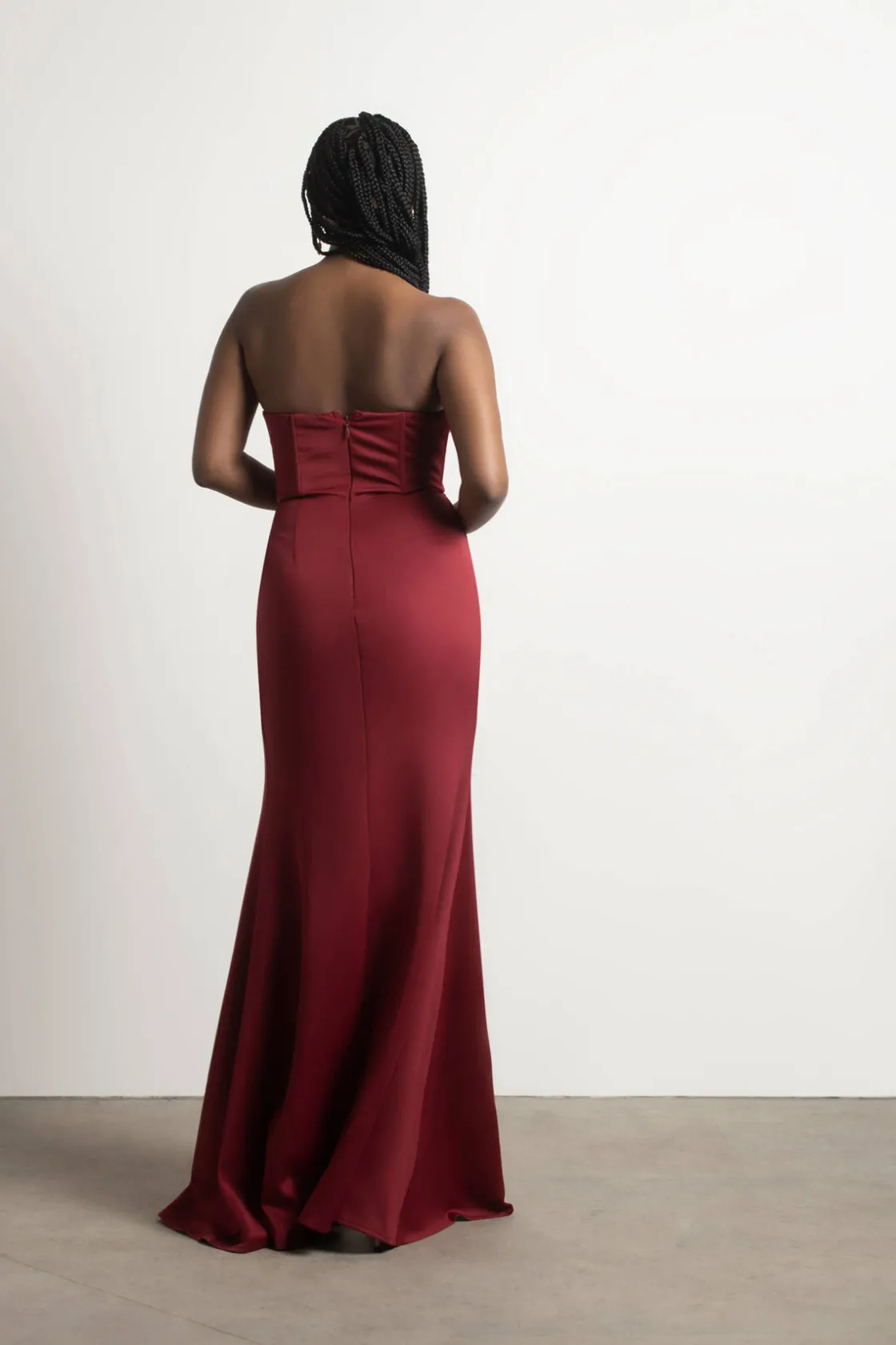 Tobi In A Dream Sweetheart High Slit Maxi Dress - Emerald