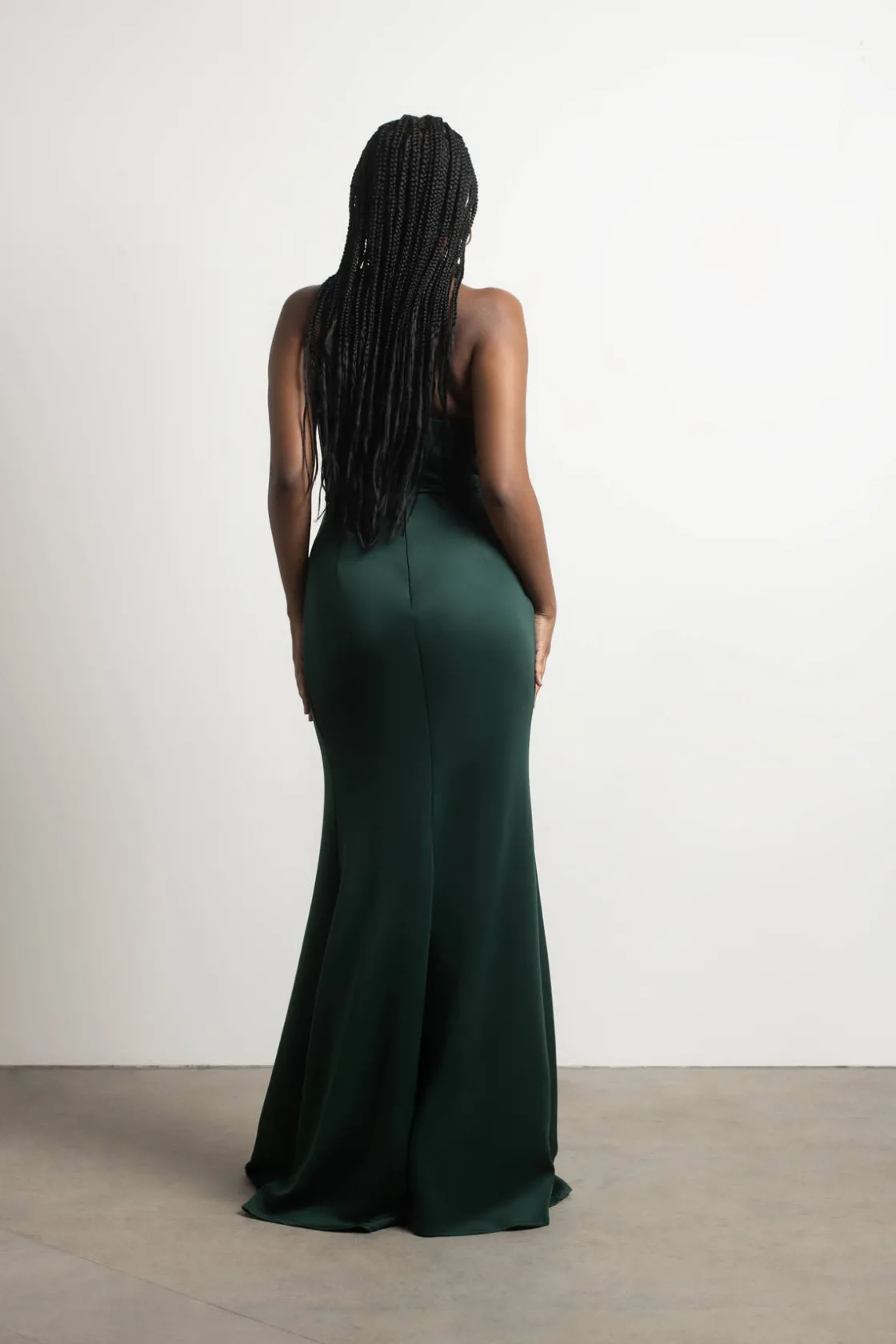Tobi In A Dream Sweetheart High Slit Maxi Dress - Emerald