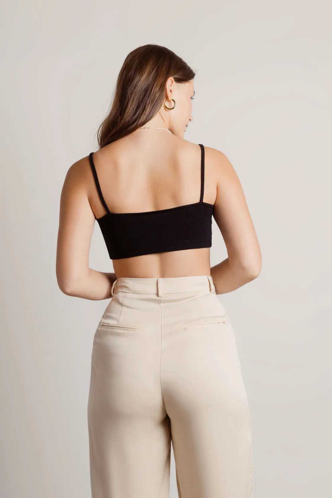 Tobi In A Mood Cutout Top - Beige