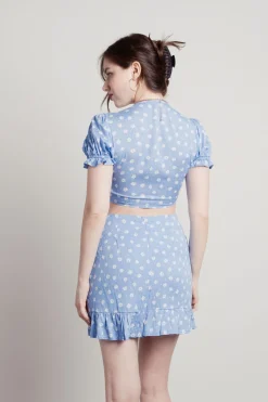 Tobi Into It Floral Crop Top And Mini Skirt Set -