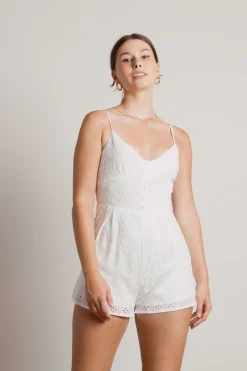 Tobi Into The Past Eyelet Romper -