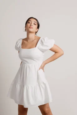 Tobi Isa Open Back Babydoll Mini Dress -