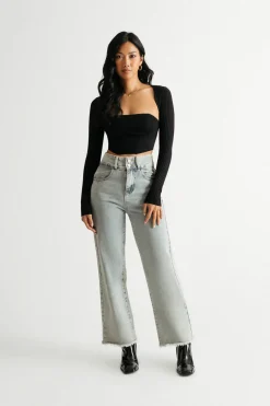 Tobi Isabella Knit Corset Top And Bolero Shrug Set