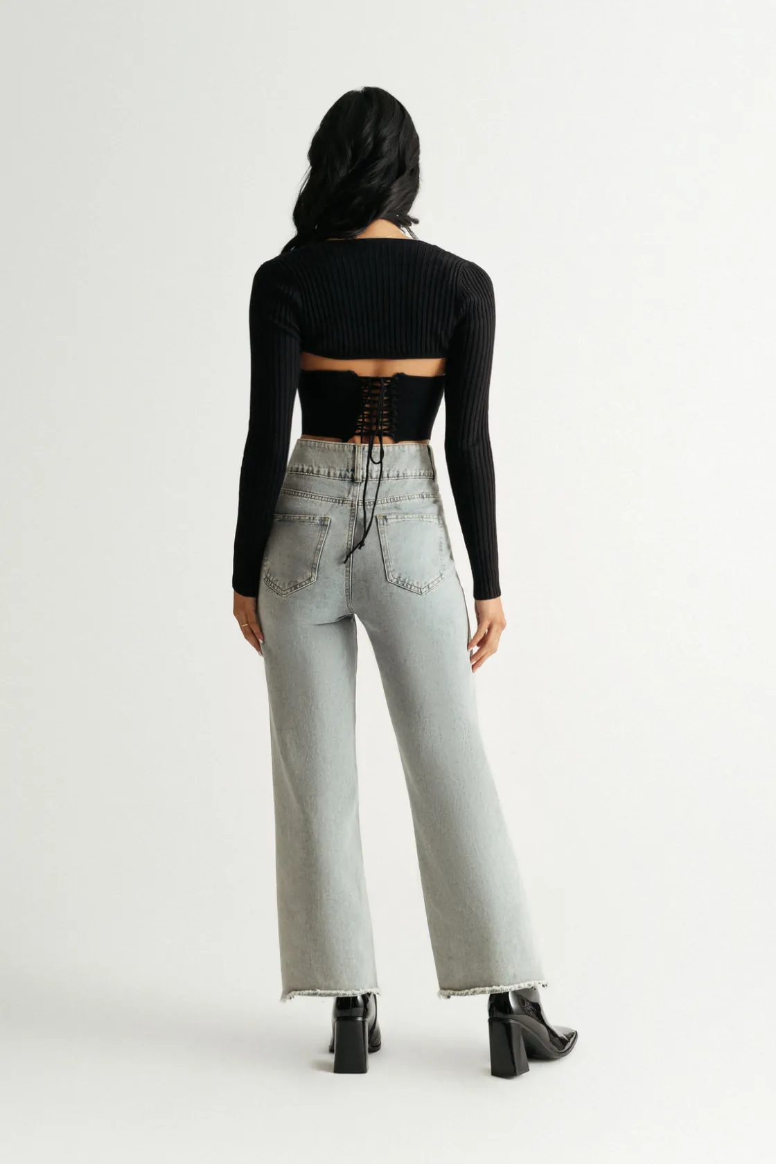 Tobi Isabella Knit Corset Top And Bolero Shrug Set