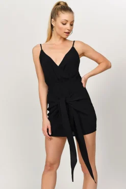 Tobi Isabella Plunging Wrap Mini Dress -
