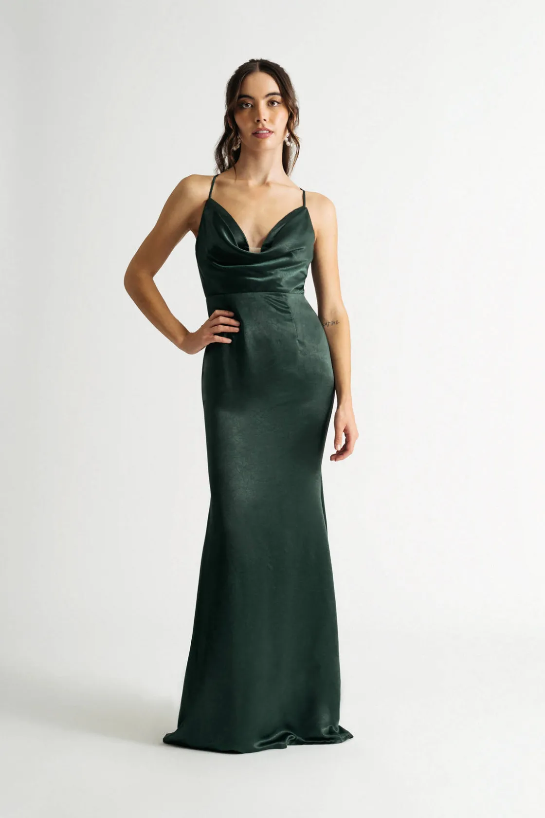 Tobi Isabella Satin Mermaid Maxi Dress -