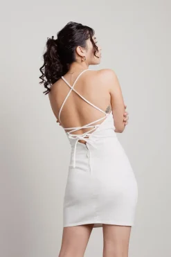 Tobi Isana Denim Cross Back Mini Dress -