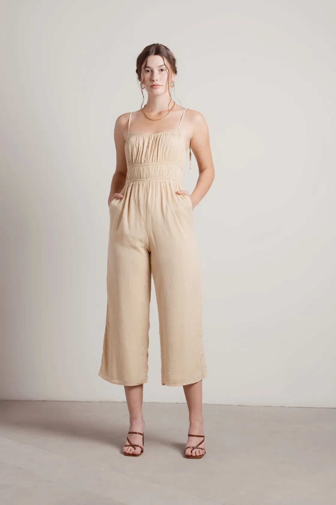 Tobi Isonoe Ruched Jumpsuit -