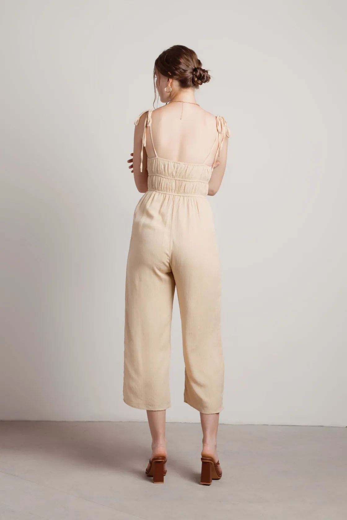Tobi Isonoe Ruched Jumpsuit -