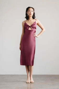 Tobi Ivanna Cutout Cross Back Midi Dress - Red
