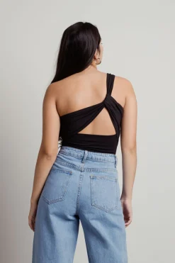 Tobi Izabella One Shoulder Bodysuit - Ivory