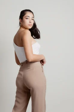 Tobi Izabella One Shoulder Bodysuit - Ivory