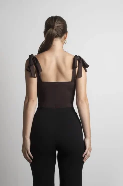 Tobi Jacques Corset Bodysuit - Brown