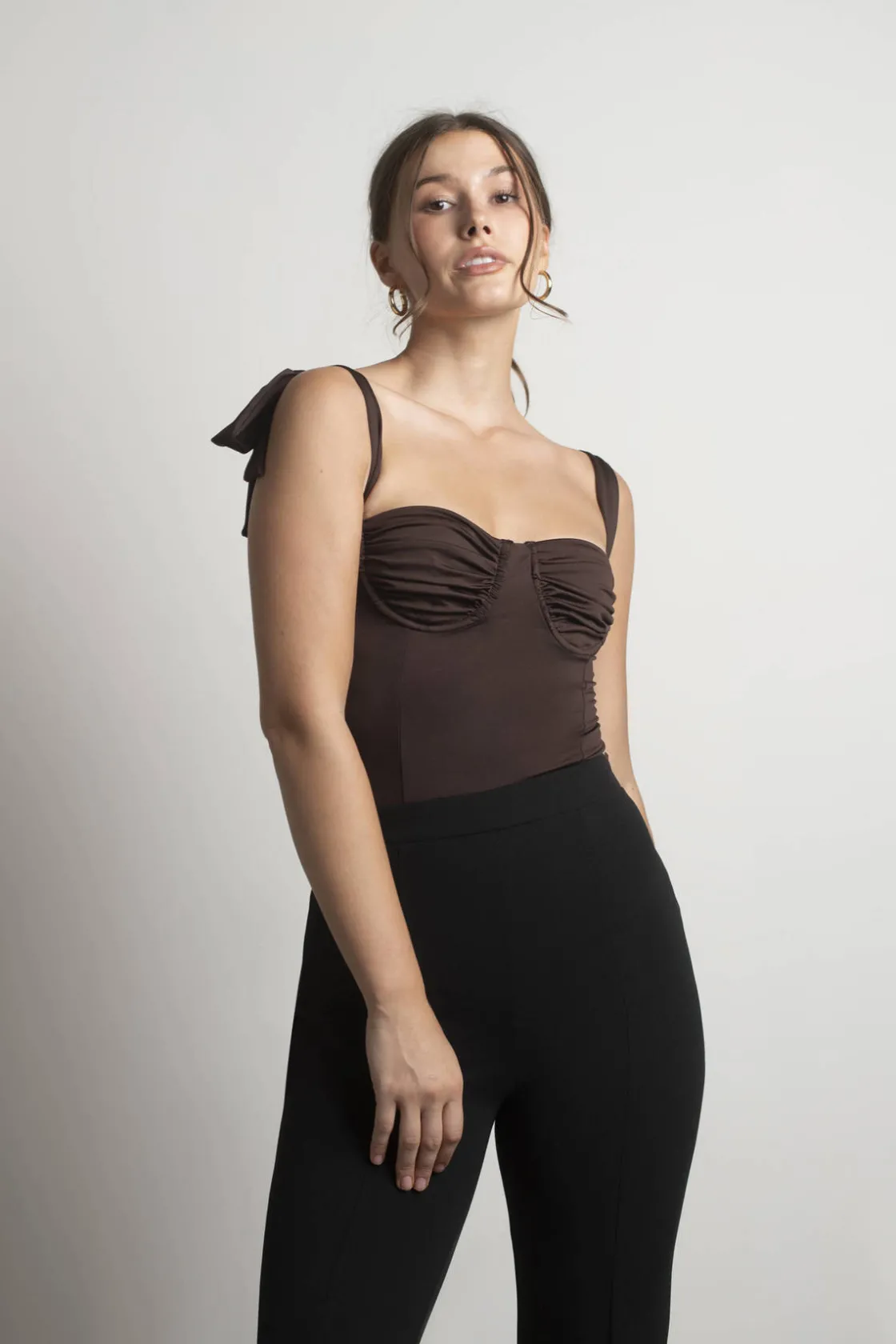 Tobi Jacques Corset Bodysuit - Brown