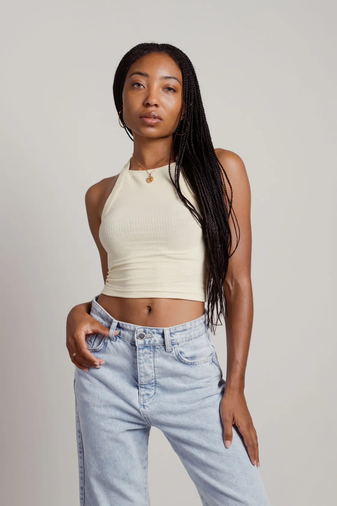 Tobi Jake Crop Top - Yellow