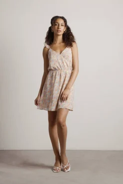 Tobi Janelle Floral Surplice Mini Dress -