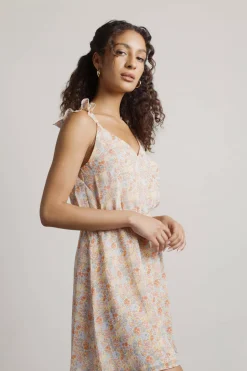 Tobi Janelle Floral Surplice Mini Dress -