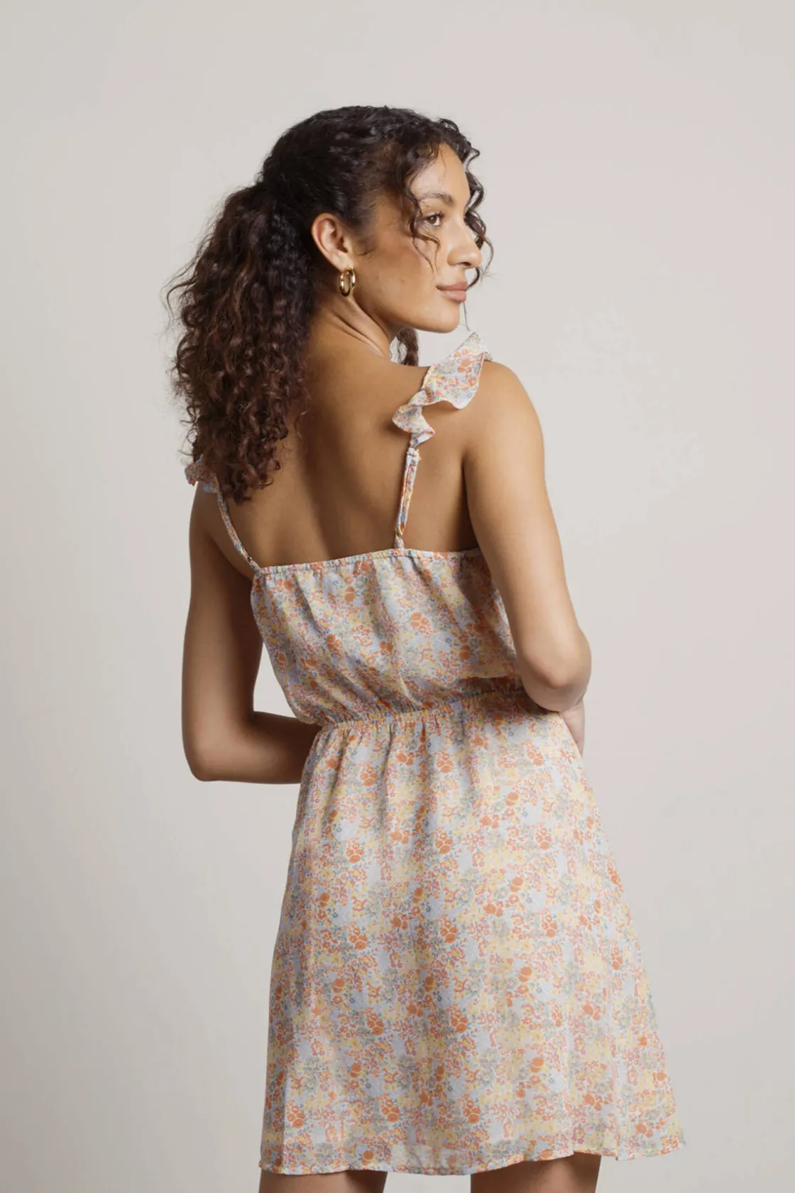 Tobi Janelle Floral Surplice Mini Dress -