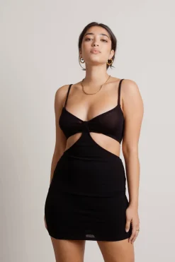 Tobi Jayde Cutout Bodycon Mini Dress - Black