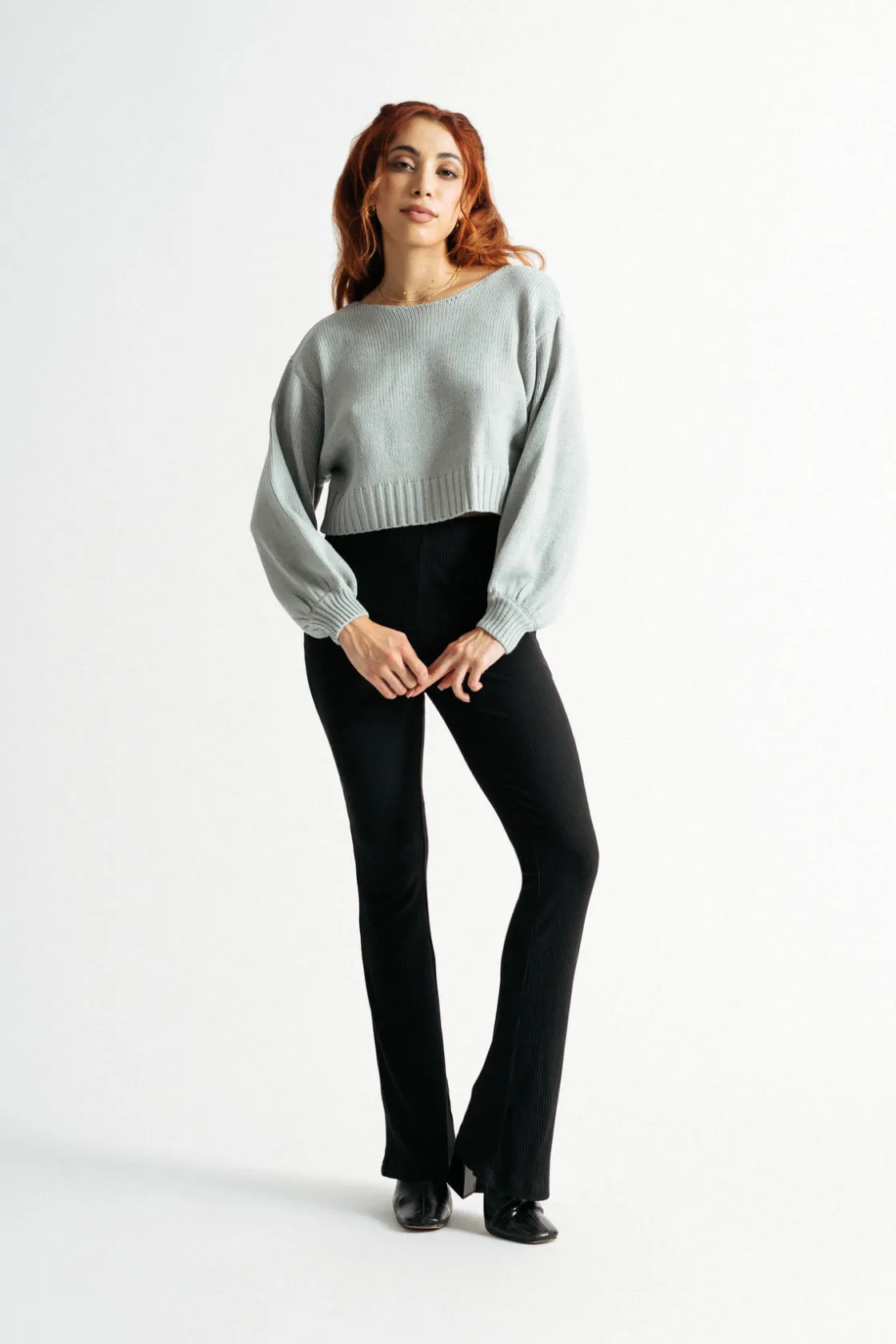 Tobi Jeanine Ribbed Sweater - Teal