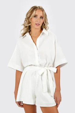 Tobi Jelyn Collared Romper -
