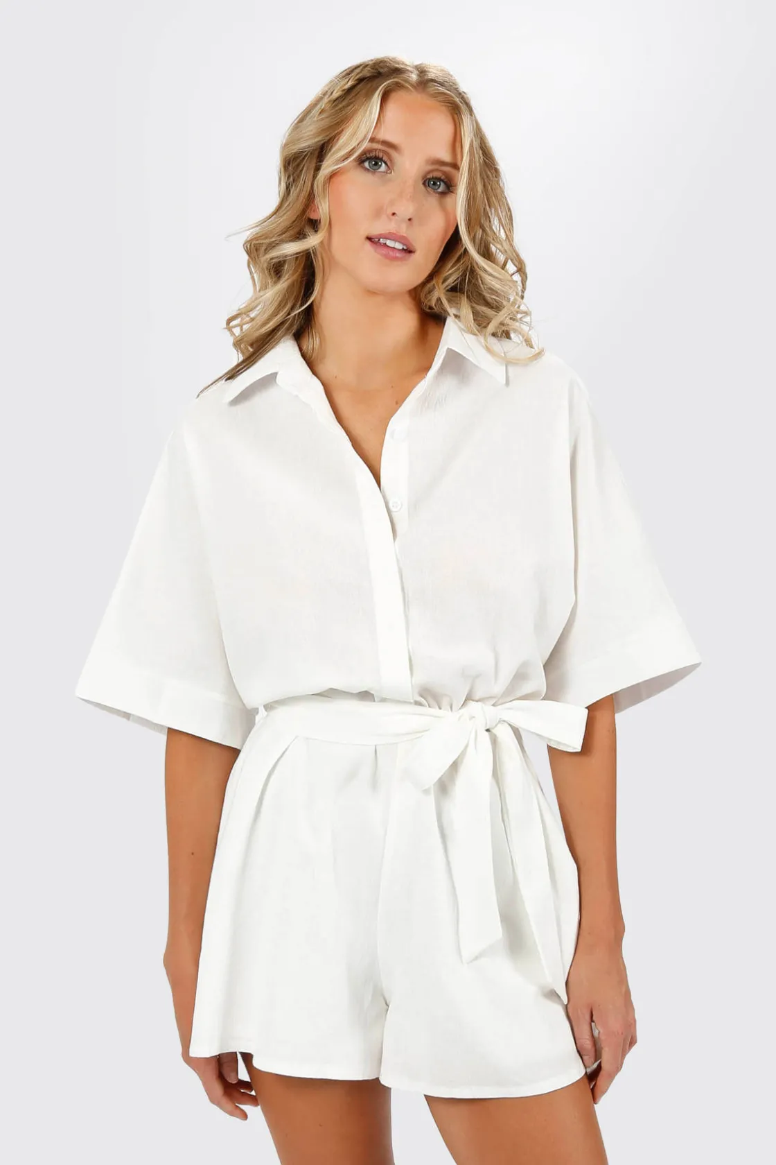 Tobi Jelyn Collared Romper -