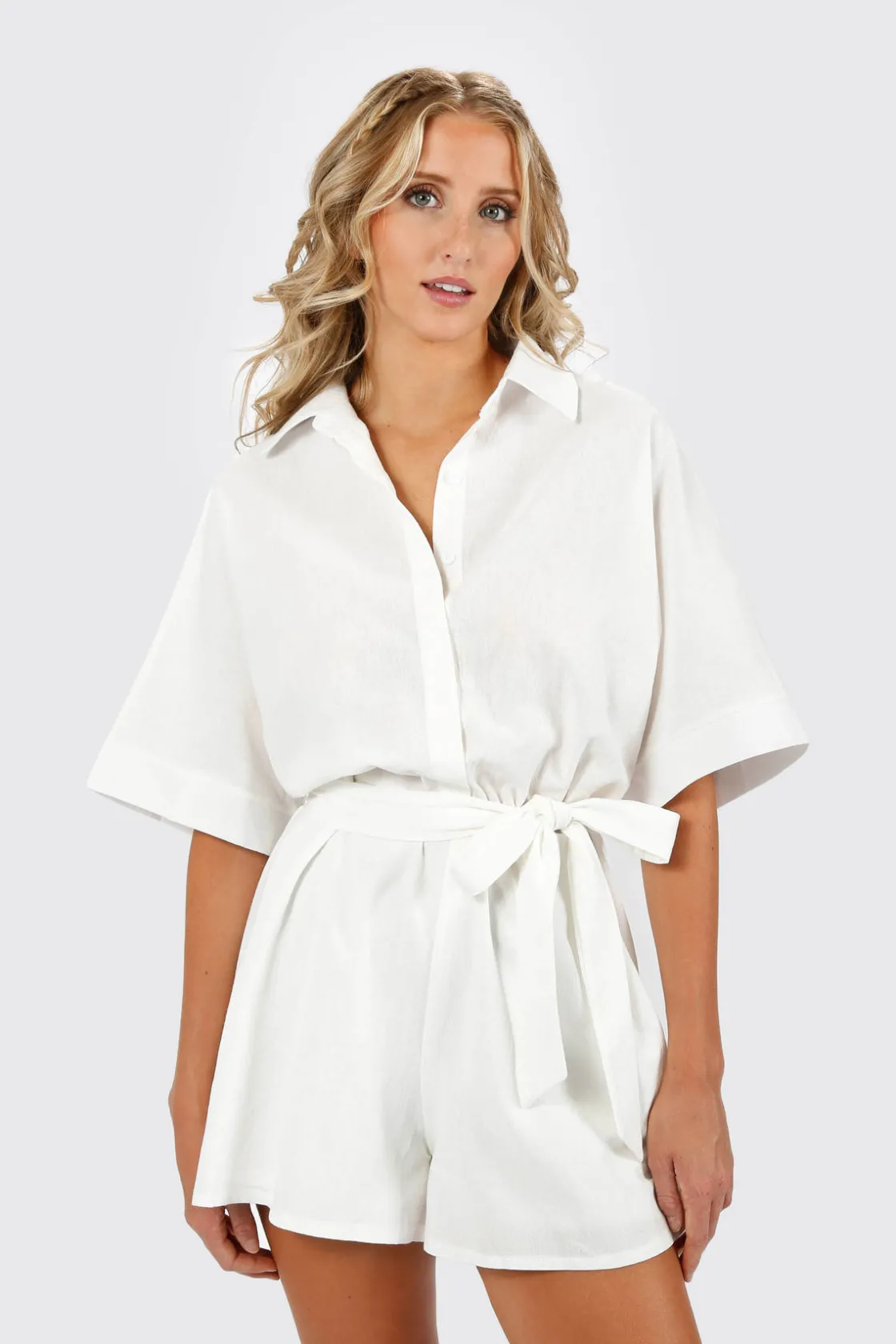 Tobi Jelyn Collared Romper -