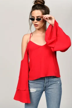 Tobi Jillian Cold Shoulder Blouse -