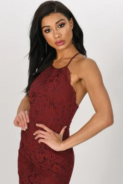 Tobi Joanna Lace Halter Maxi Dress -
