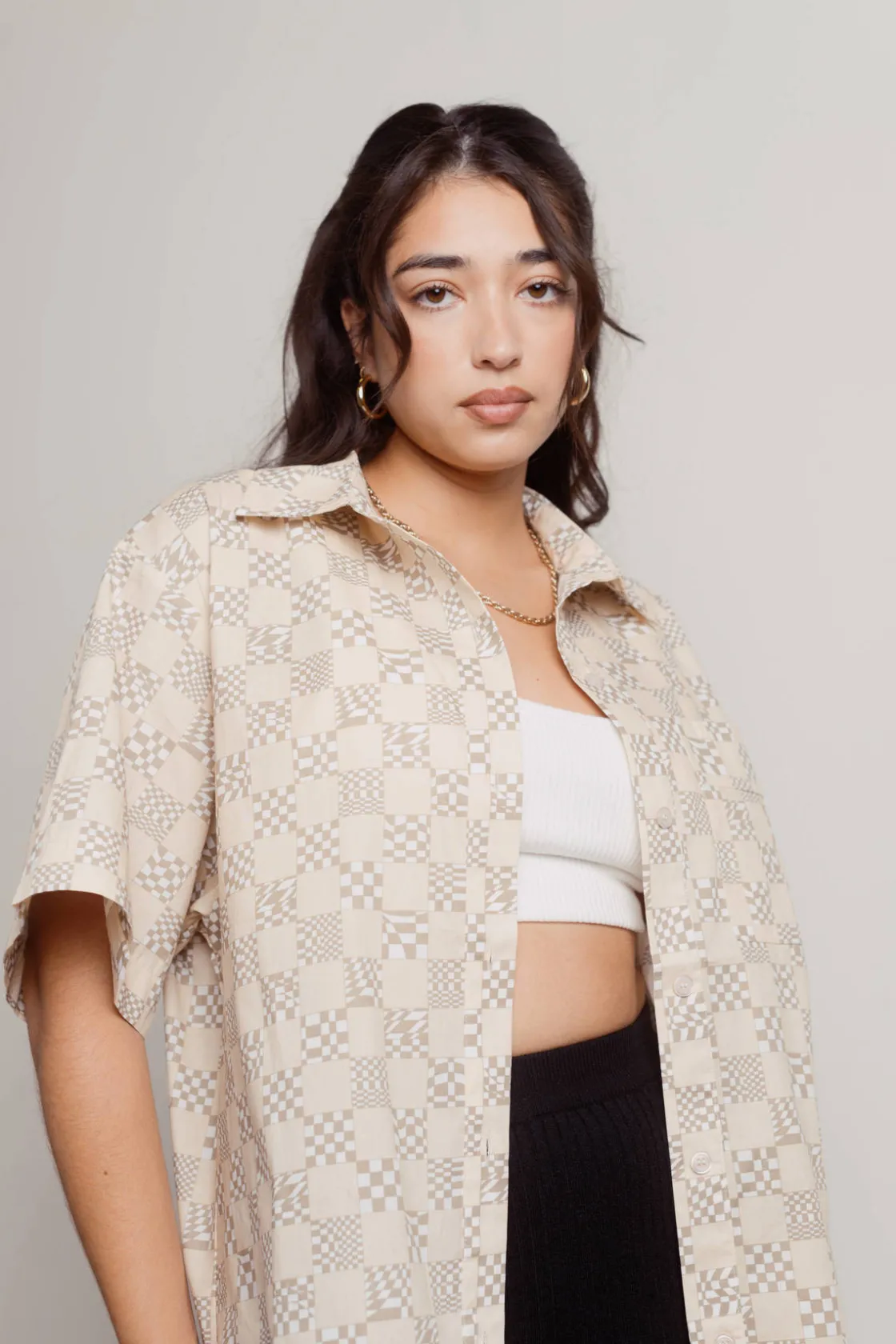 Tobi Joline Checkered Top -