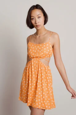 Tobi Juliet Floral Cutout Mini Dress -
