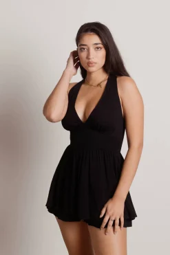 Tobi Jump Around Smocked Ruffle Romper