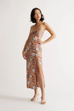 Tobi Just Like You To Floral Slit Maxi Dress -