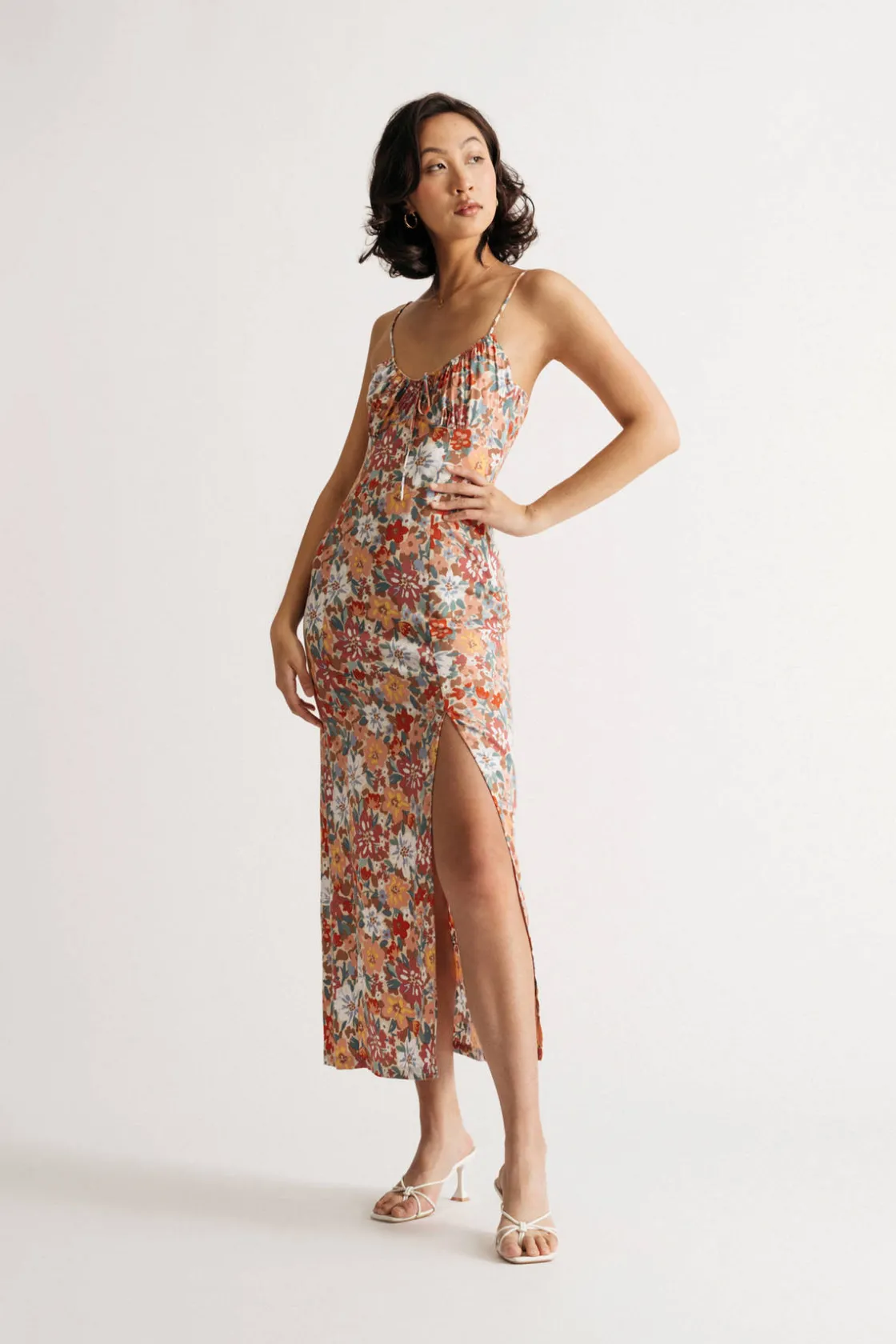 Tobi Just Like You To Floral Slit Maxi Dress -