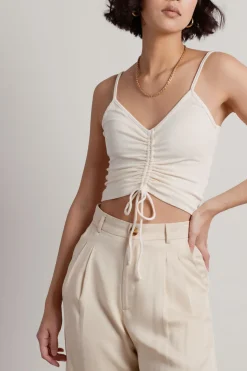 Tobi Just Relaxed Crop Top - Cream