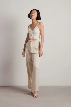 Tobi Just Relaxed Crop Top - Cream