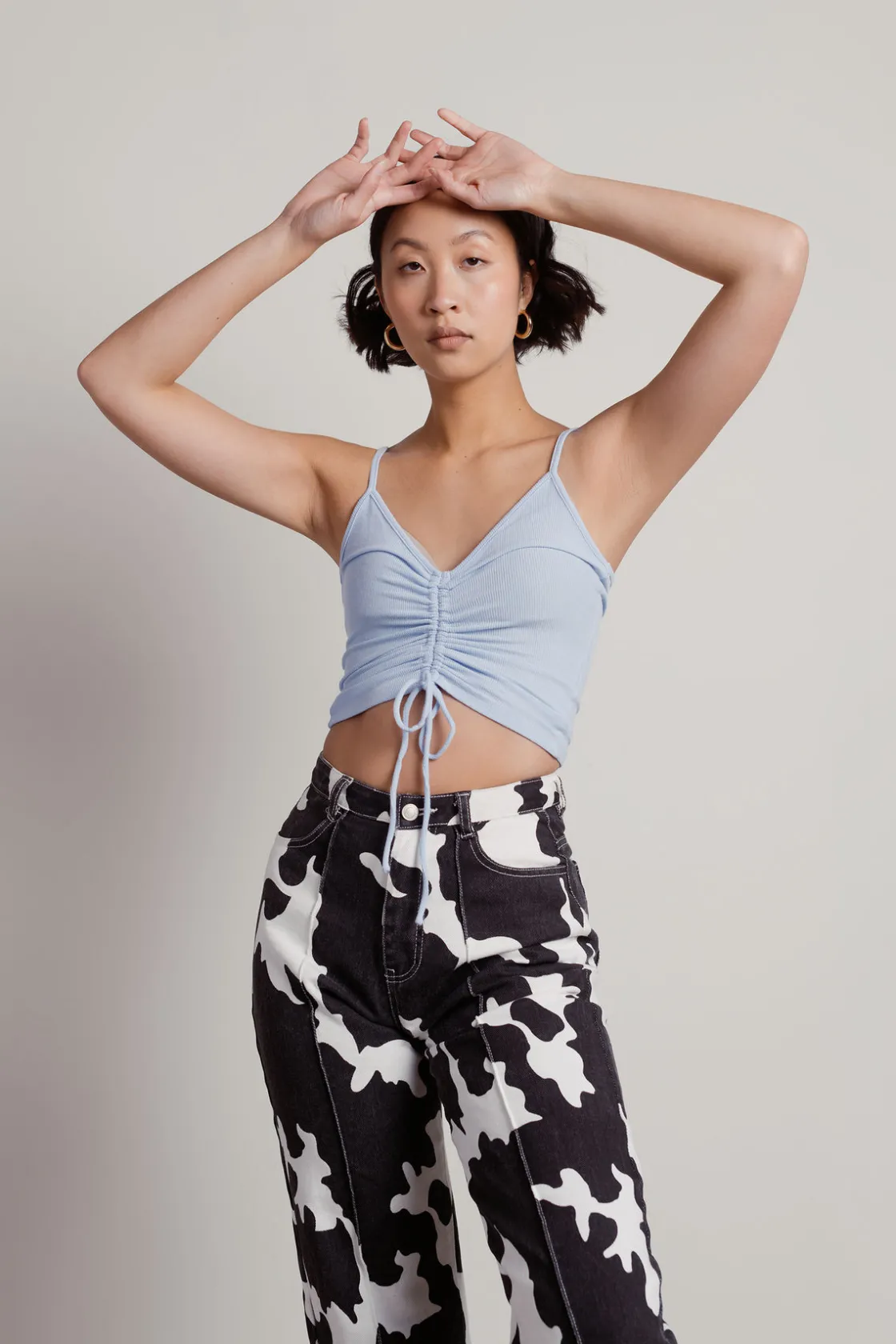 Tobi Just Relaxed Crop Top - Cream
