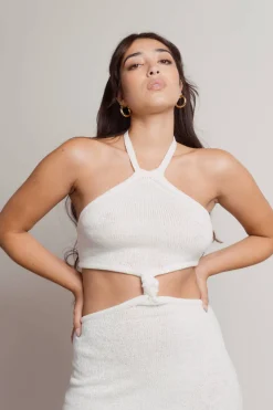 Tobi Just The Thing Cutout Bodycon Mini Dress - White