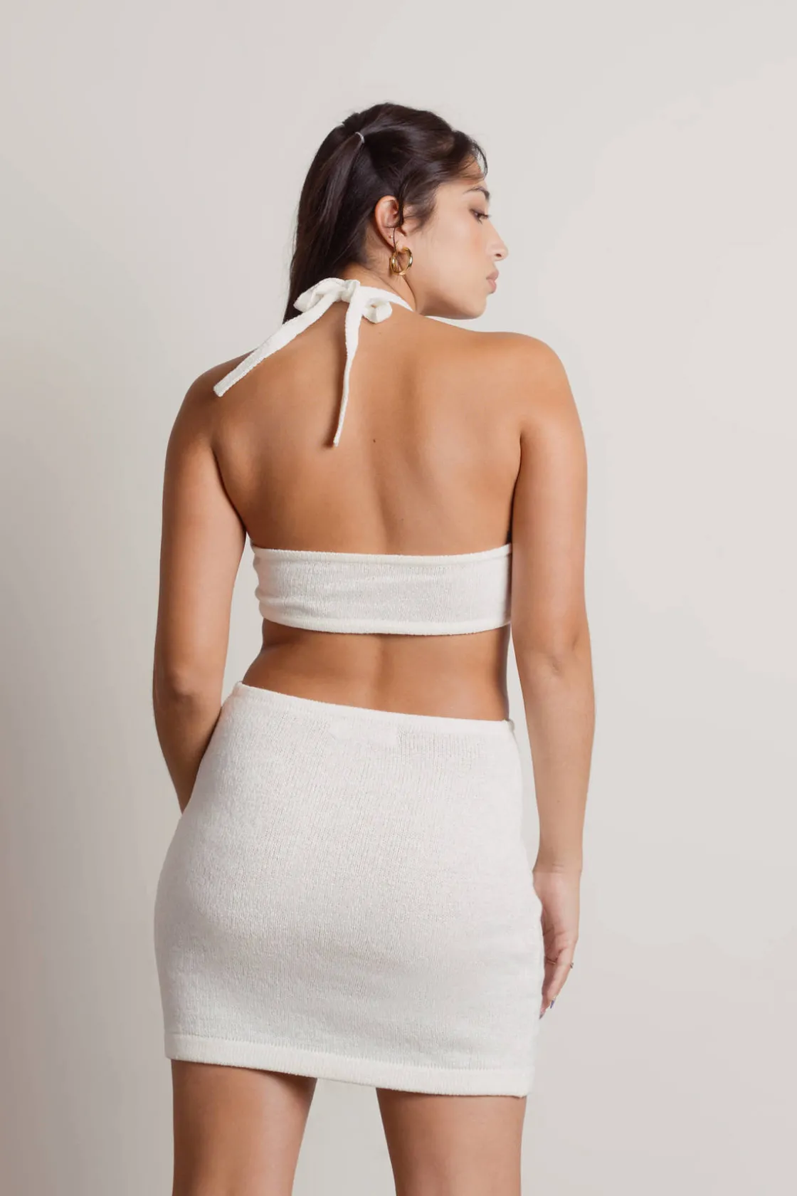 Tobi Just The Thing Cutout Bodycon Mini Dress - White