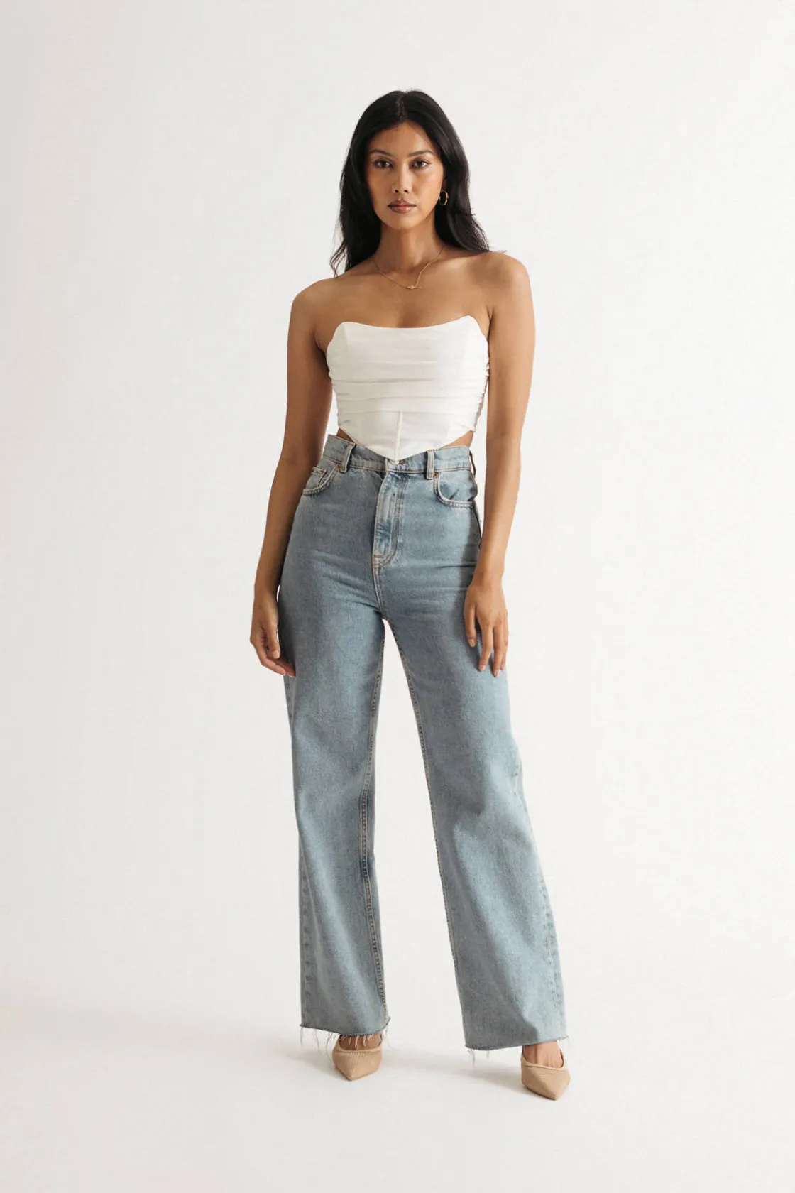 Tobi Just Thinking Of You Bustier Crop Top