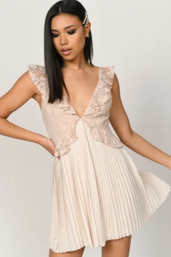 Tobi Just Us Two Lace Skater Mini Dress -