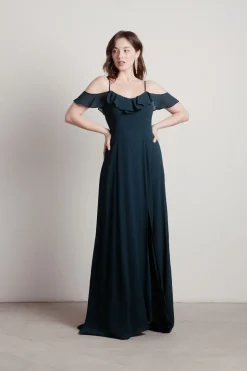 Tobi Just Yearning Off The Shoulder Slit Maxi Dress -